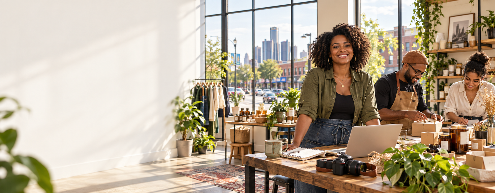 Detroit entrepreneur at work