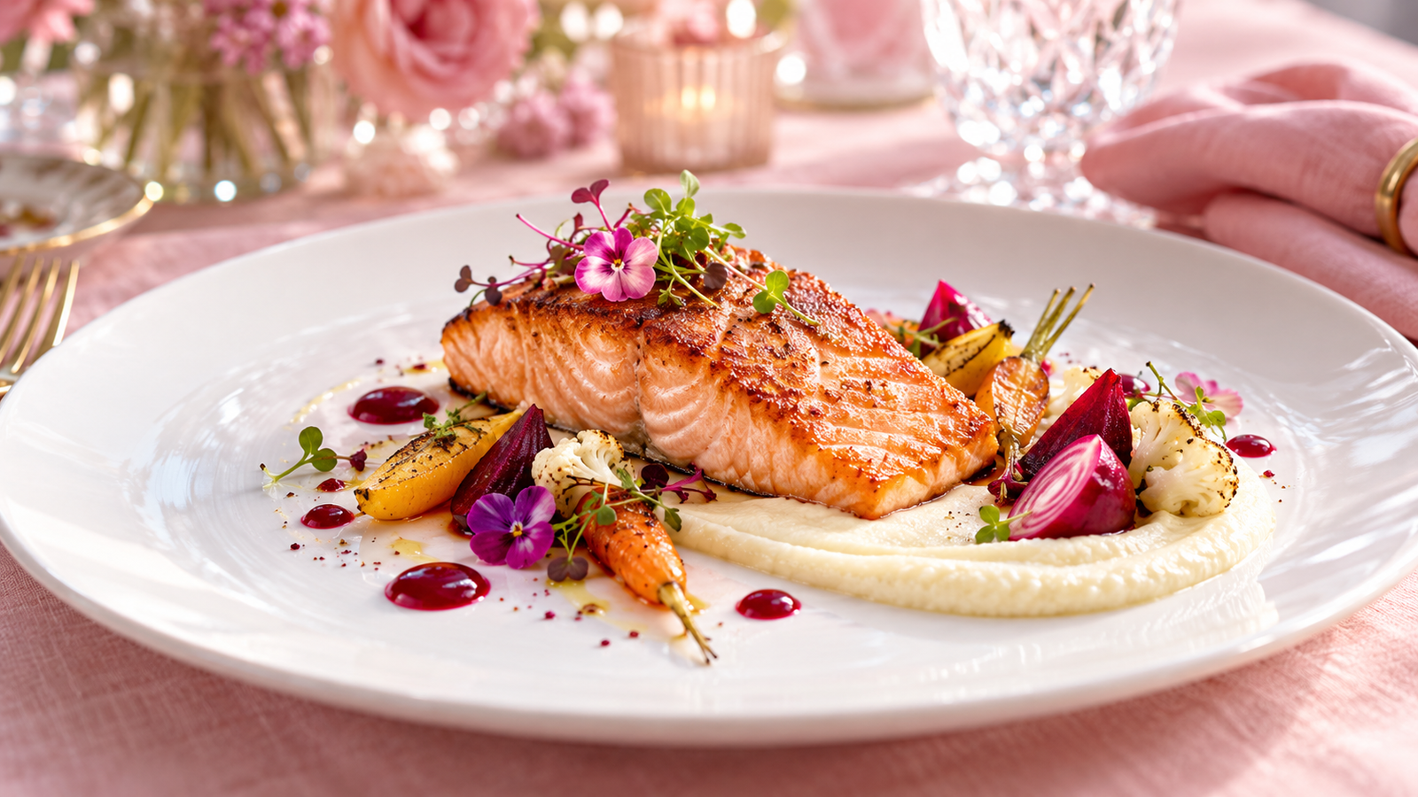 Chef inspired fine dining presentation